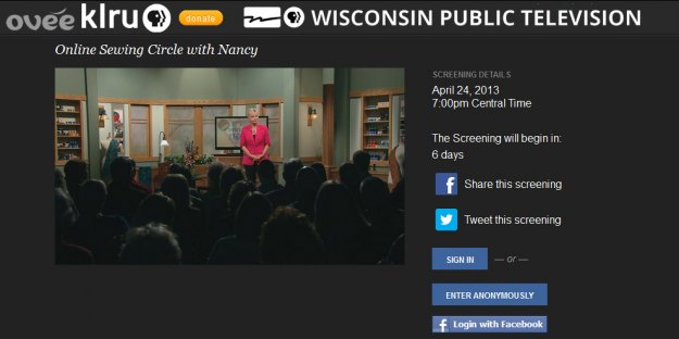 Sewing with Nancy OVEE Screening