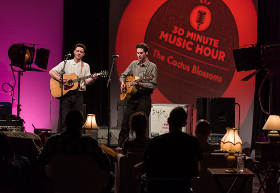 The Cactus Blossoms performing in the WPT Studios