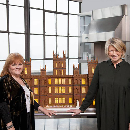 Lesley Nicol and Martha Stewart in Martha's New York City test kitchen.