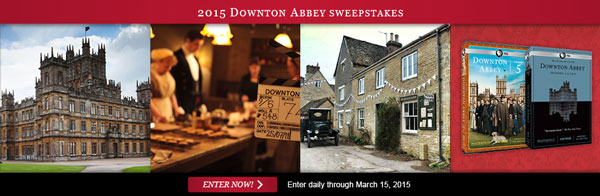 Images of Highclere Castle, Ealing Studios, Bampton Village and DVD Covers